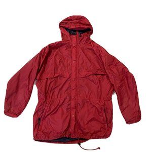 Eddie Bauer Ebtek Packable Parka Jacket Hiking Windbreaker Mens Red XL
